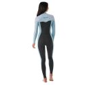 Combinaison femme rip curl dawn patrol 3-2 frontzip mid blue