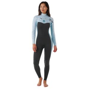 Combinaison femme rip curl dawn patrol 3-2 frontzip mid blue