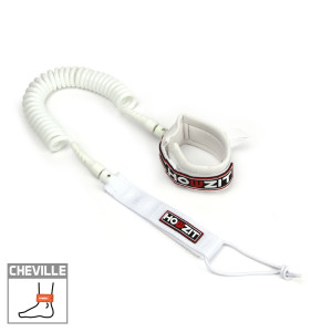 Leash de sup coil 9' blanc - howzit