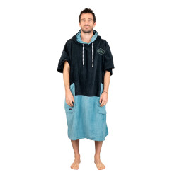 Poncho all-in v flash noir bleu nuit