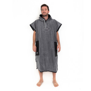 Poncho all-in beach crew gris noir