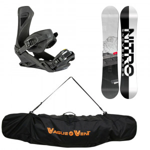 PACK SNOW NITRO PRIME RAW + FIXATIONS TEAM PRO + HOUSSE