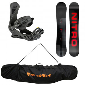 PACK SNOW NITRO TEAM PRO + FIXATIONS TEAM PRO + HOUSSE