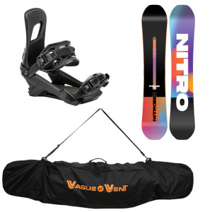 PACK SNOW NITRO PRIME CHROMA CAM-OUT + FIXATIONS RAMBLER + HOUSSE