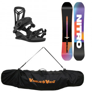 PACK SNOW NITRO CHROMA CAM-OUT + FIXATIONS UNION FLITE PRO + HOUSSE