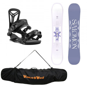 PACK SNOW SALOMON LOTUS + FIXATIONS UNION ROSA + HOUSSE