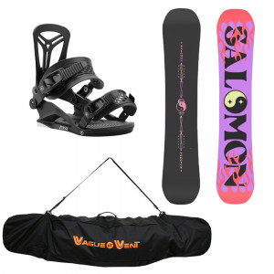 PACK SNOW SALOMON OH YEAH + FIXATIONS UNION ROSA + HOUSSE