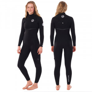 Combinaison Neoprene Rip Curl E-bomb Woman 5-3 Zip Free 2023 black